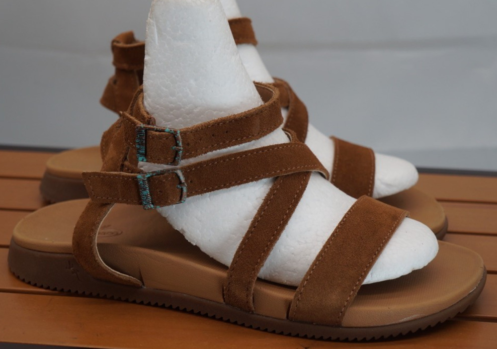 Chaco Rose Strappy Ankle Sandals Women's 8 M Brown Suede Shoes Boho Outdoor EUC